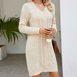 Beige-Women-Sweater-Dress-V-Neck-Long-Sleeve-Oversized-Knitted-Winter-Dresses-K574-Side-2