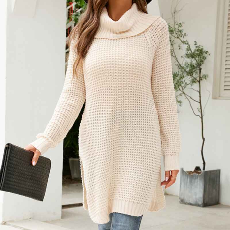 Beige-Womens-Turtleneck-Long-Sleeve-Tunic-Sweater-Oversized-Chunky-Knit-Pullover-Jumper-Tops-K607