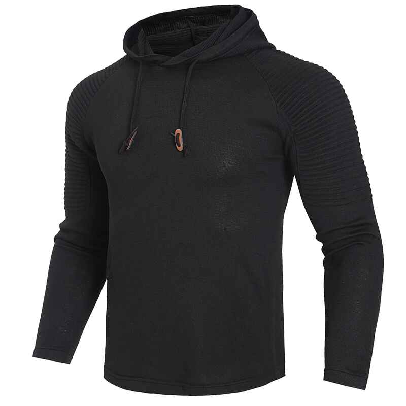    Black-Mens-Autumn-And-Winter-Stylish-Fitness-Sports-Long-Sleeve-Hoodie-G094-Side
