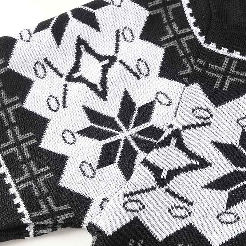 Black-Mens-Casual-Hooded-Knitted-Slim-Fit-Long-Sleeves-Drawstrings-Pullovers-Geometric-pattern-Sweaters-G092-Detail-2