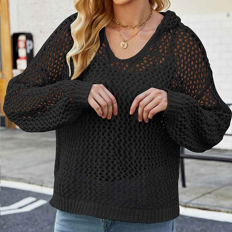 Black-Womens-Hollow-Out-Long-Sleeve-Crochet-Cover-Up-Sweater-Top-Hoodie-Cutout-Knit-Pullover-Tops-K583
