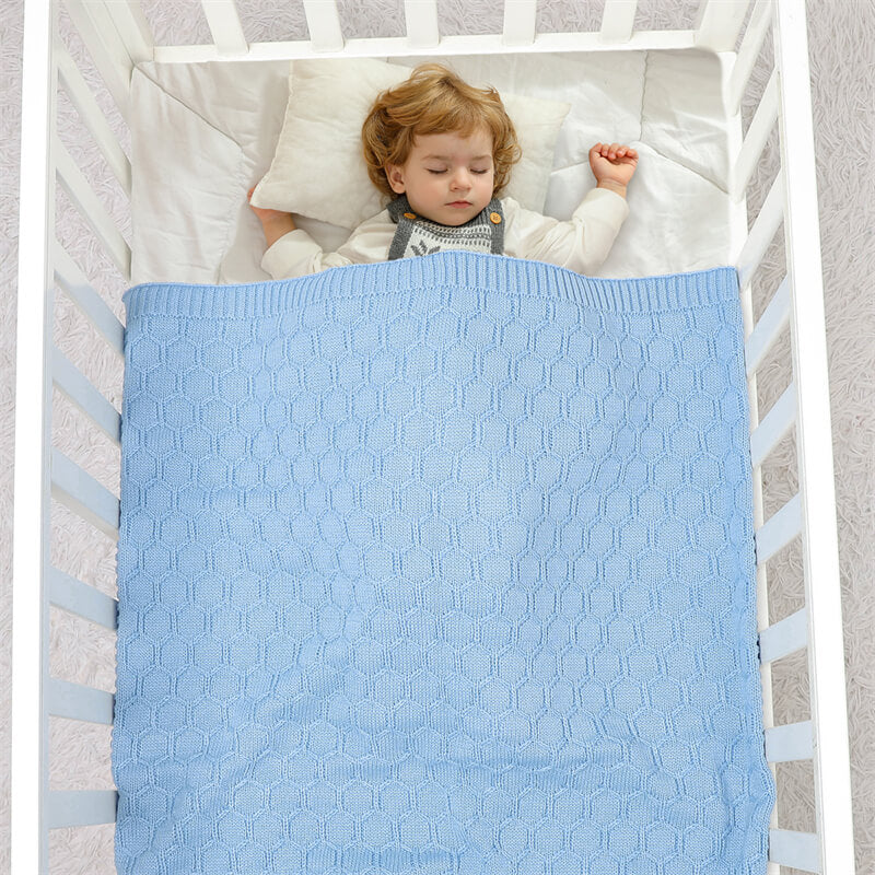 Blue-Baby-Blanket-Knit-Cellular-Toddler-Blankets-for-Boys-and-Girls-A043-Scenes-2