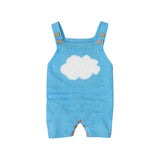 Blue-Baby-Girl-Boy-white-cloud-pattern-Romper-Sleeveless-Knitted-Bodysuit-Jumpsuit-A013-Front