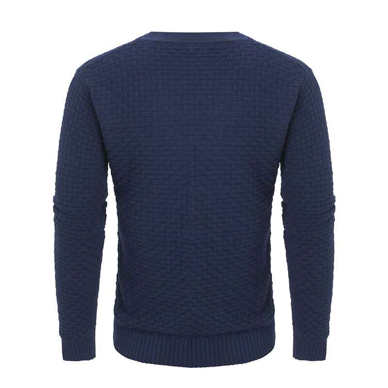 Blue-Mens-New-Knitted-Sweater-Cardigan-Fashion-Casual-V-neck-Button-Sweater-G105-Back