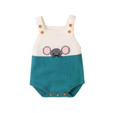 Blue-Newborn-Baby-Boy-Girl-Colorblock-Knit-Sleeveless-Cute-Mouse-Pattern-Bodysuit-Jumpsuit-Set-Sleeveless-A016-Front