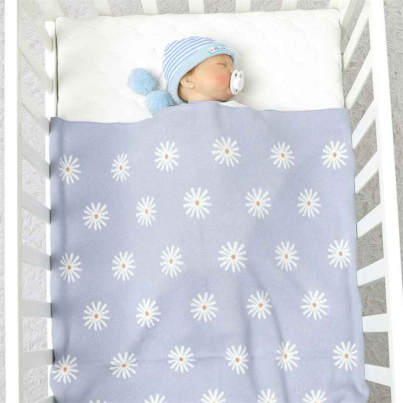 Blue-Newborn-Baby-Boy-Nursery-Pram-Swaddling-Blanket-Infant-Girl-Security-Crocheted-Crib-Blanket-A067-Scenes-3
