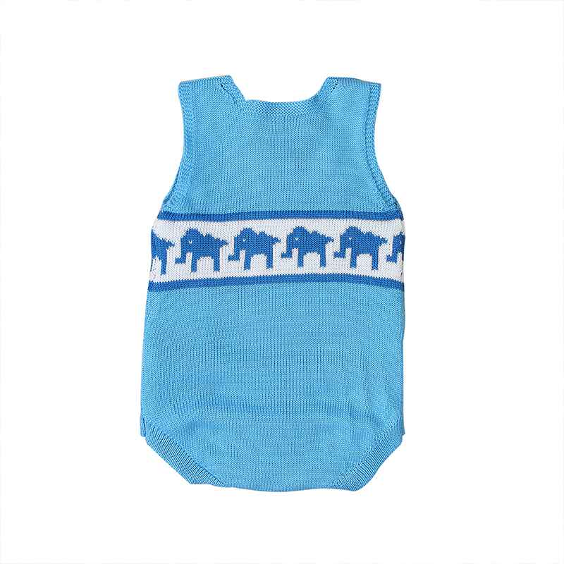 Blue-Newborn-Baby-Boys-Knitted-Sleeveless-Cute-Elephant-Pattern-Bodysuit-Jumpsuit-Set-Sleeveless-A014-Back