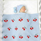     Blue-Premium-Soft-Cotton-Cable-Knit-Baby-Blankets-Baby-Nursery-Stroller-Blanket-A087-Scenes-3