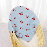 Blue-Premium-Soft-Cotton-Cable-Knit-Baby-Blankets-Baby-Nursery-Stroller-Blanket-A087-Scenes-4