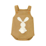    Brown-Baby-Girl-Boy-Easter-Bunny-Romper-Sleeveless-Knitted-Bodysuit-Jumpsuit-My-1st-Easter-Outfit-Cute-Clothes-A003-Front