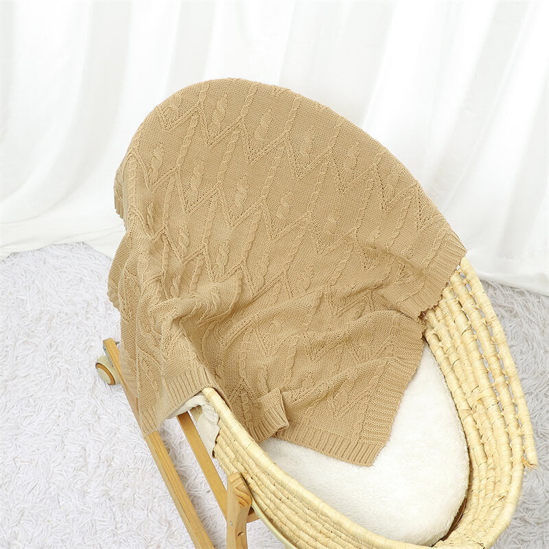 Brown-Neutral-Baby-Cable-Knit-Blanket-Cable-Baby-Girl-Receiving-Blankets-Infant-Swaddle-Baby-Blanket-A048-Scenes-6