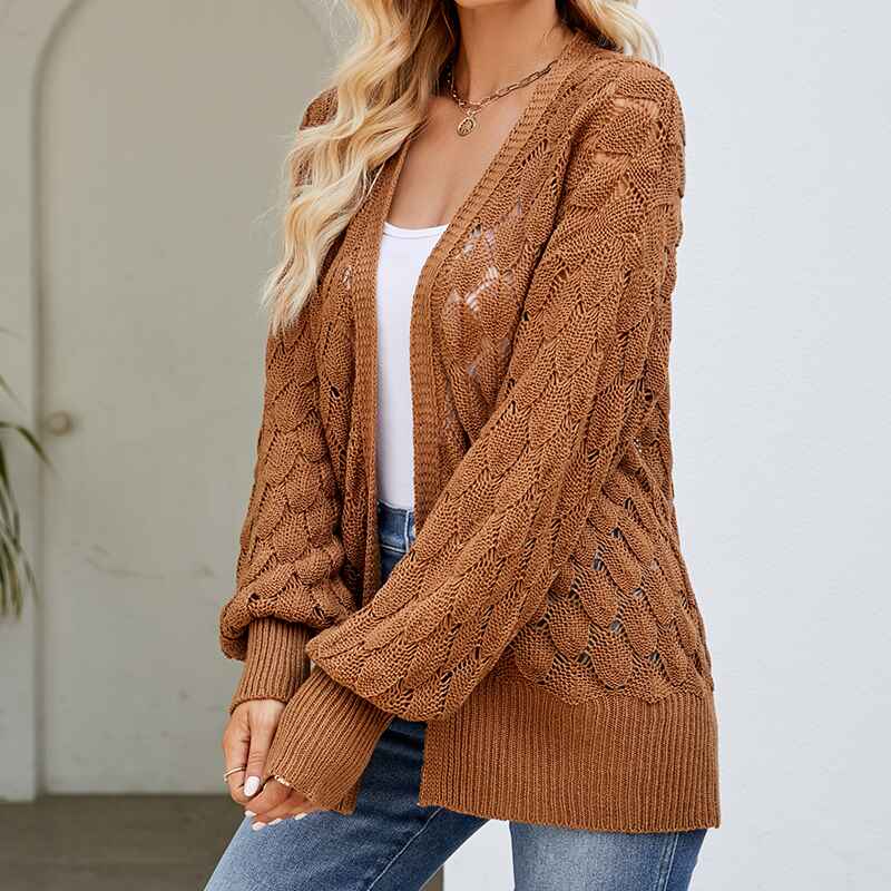 Brown-Womens-Cardigans-Long-Sleeve-Dressy-Casual-Crochet-Knit-Sweaters-Fall-Fashion-Solid-Color-Hollow-Cardigans-Coat-K578-Side