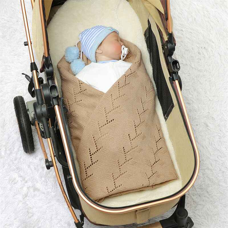 Camel-Baby-Blanket-Cotton-Knit-Soft-Cozy-Newborn-Boy-Girls-Swaddle-Receiving-Blanket-Hearts-Knitted-Blanket-A052-Scenes-3