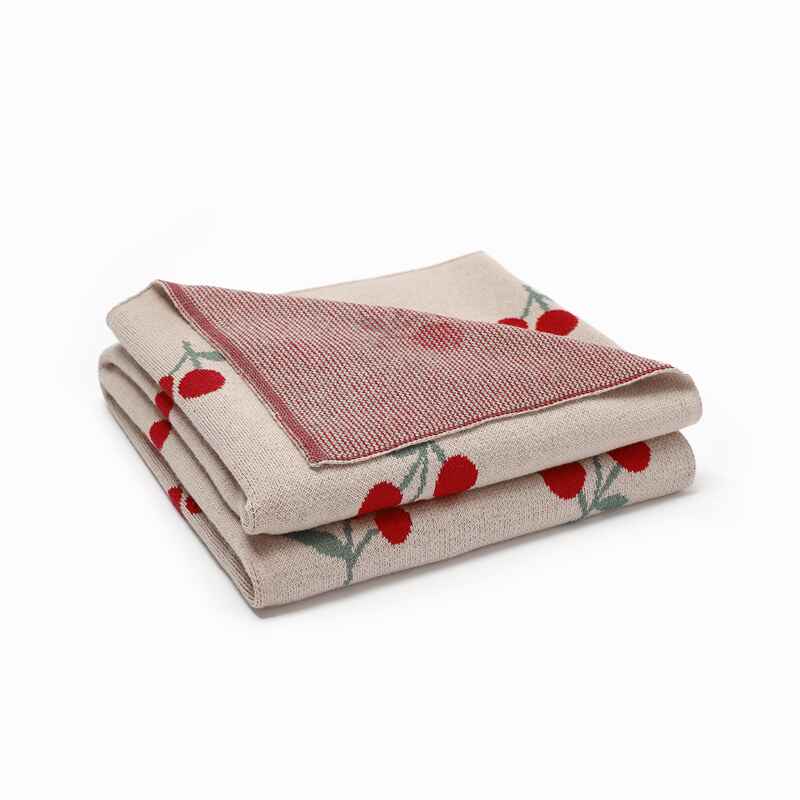 Camel-Premium-Soft-Cotton-Cable-Knit-Baby-Blankets-Baby-Nursery-Stroller-Blanket-A087