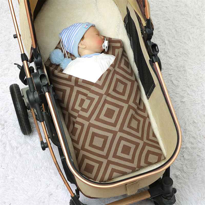 Coffee-Knit-Baby-Swaddling-Blanket-Cotton-Lightweight-Soft-Cozy-Receiving-Swaddle-Crib-Stroller-Quilt-Blanket-A062-Scenes-1