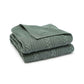     Dark-Green-Pure-Cotton-Baby-Blanket-Knit-Cellular-Toddler-Blankets-for-Boys-and-Girls-A084