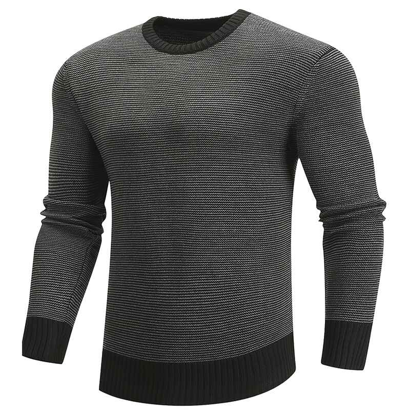 Dark-Grey-Mens-Knitwear-Autumn-And-Winter-New-Fashion-Casual-Round-Neck-Sports-Sweater-G102-Side