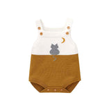 Dark-yellow-Newborn-Baby-Boy-Color-Block-Knit-Sleeveless-Cute-Kitten-Pattern-Bodysuit-Jumpsuit-Set-Sleeveless-A015
