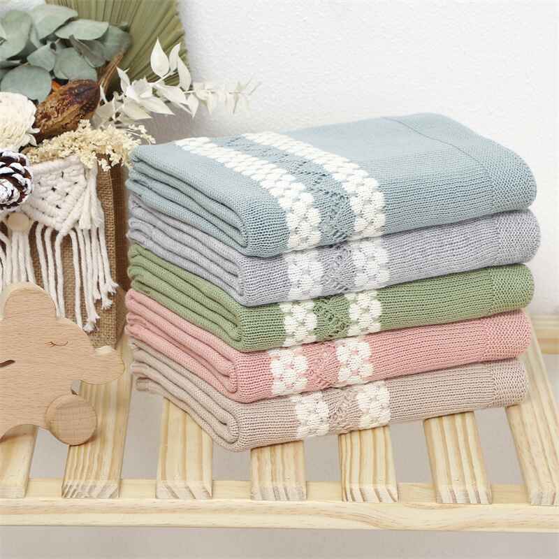 Five-Colors-Baby-Blanket-Cotton-Knit-Soft-Cozy-Newborn-Boy-Girls-Swaddle-Receiving-Blanket-A076