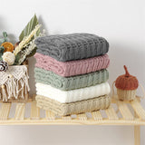     Five-Colors-Knit-Baby-Blankets-in-Cable-Pattern-Organic-Cotton-Blankets-for-Crib-or-Stroller-Receiving-Blankets-A036-Scenes-2