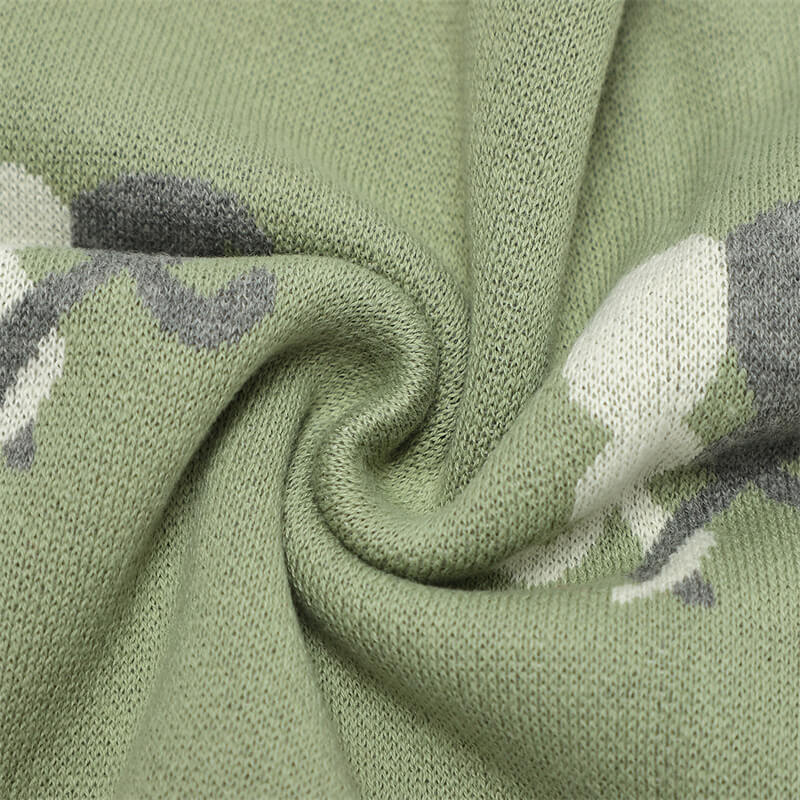 Green-100_-Cotton-Baby-Blanket-Knit-Soft-Cozy-Swaddle-Receiving-Blankets-Toddler-Infant-Blanket-with-Lovely-Rabbit-A058-Detail-4