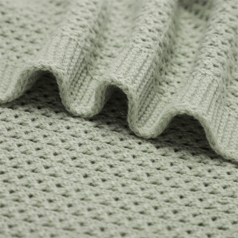 Green-Baby-Blanket-Knitted-Cellular-Blanket-Toddler-Blankets-for-Boys-and-Girls-A035-Detail-1