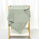     Green-Baby-Blanket-Soft-Knit-Swaddle-Receiving-Blankets-Crochet-Cosy-Blanket-Baby-for-Newborn-A066-Scenes-1