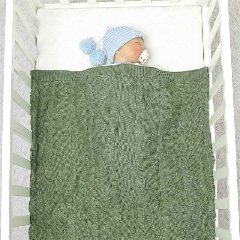 Green-Cable-Knit-Toddler-Blanket-Super-Soft-Warm-Breathable-Baby-Blanket-for-Crib-Stroller-Nursery-Travel-Newborn-A049-Scenes-5