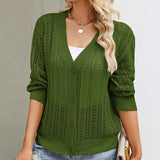 Green-Cropped-Cardigan-Sweaters-for-Women-Long-Sleeve-Crochet-Knit-Shrug-Open-Front-V-Neck-Button-up-Tops-K592
