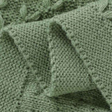     Green-Cute-New-York-Premium-Soft-Cotton-Cable-Knit-Baby-Blankets-Receiving-Blanket-A064-Detail-1