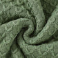 Green-Cute-New-York-Premium-Soft-Cotton-Cable-Knit-Baby-Blankets-Receiving-Blanket-A064-Detail-2