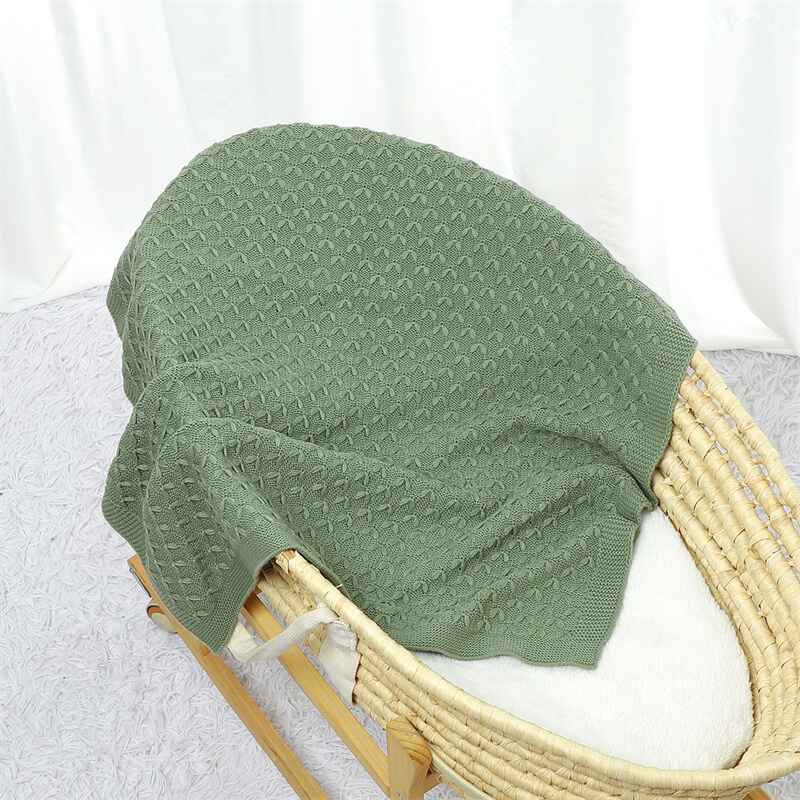 Green-Cute-New-York-Premium-Soft-Cotton-Cable-Knit-Baby-Blankets-Receiving-Blanket-A064-Scenes-1