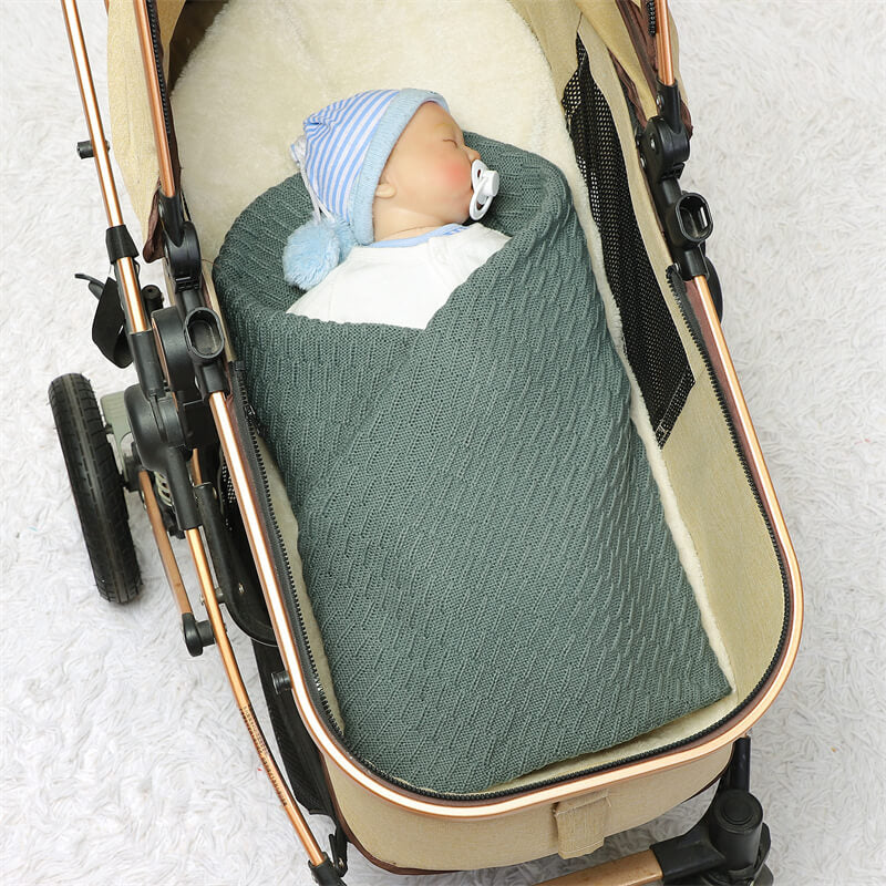 Green-Knit-Baby-Swaddling-Blanket-100_-Cotton-Lightweight-Soft-Cozy-Receiving-Swaddle-Crib-Stroller-Quilt-Blanket-A057-Scenes-6