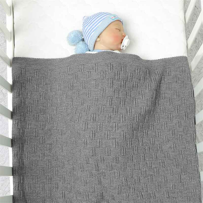 Grey-Baby-Receiving-Blanket-for-Organic-Cotton-Knit-Soft-Warm-Cozy-Unisex-Cuddle-Blanket-A083-Scenes-2