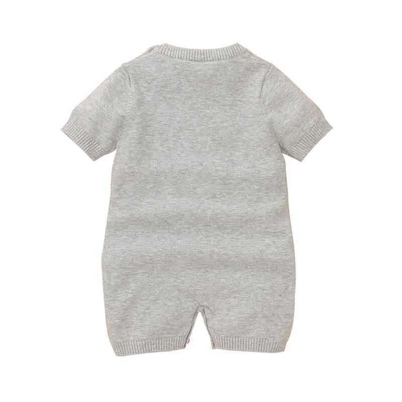 Grey-Baby-Short-Sleeve-Romper-100_-Cotton-Knitted-One-Piece-Outfits-A027-Back