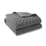 Grey-Cute-New-York-Premium-Soft-Cotton-Cable-Knit-Baby-Blankets-Receiving-Blanket-A064