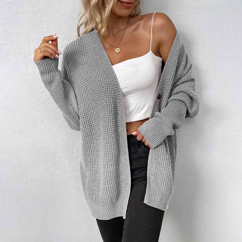 Grey-Fall-Cardigan-Sweaters-for-Women-Oversized-Chunky-Kimono-Slouchy-Wrap-Batwing-Sleeve-Open-Front-Outwear-Coat-K624-Front-2