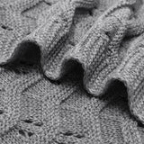 Grey-Knit-Baby-Blankets-in-Cable-Pattern-Organic-Cotton-Blankets-for-Crib-or-Stroller-Receiving-Blankets-A036-Detail-2