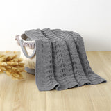     Grey-Knit-Baby-Blankets-in-Cable-Pattern-Organic-Cotton-Blankets-for-Crib-or-Stroller-Receiving-Blankets-A036-Scenes-2