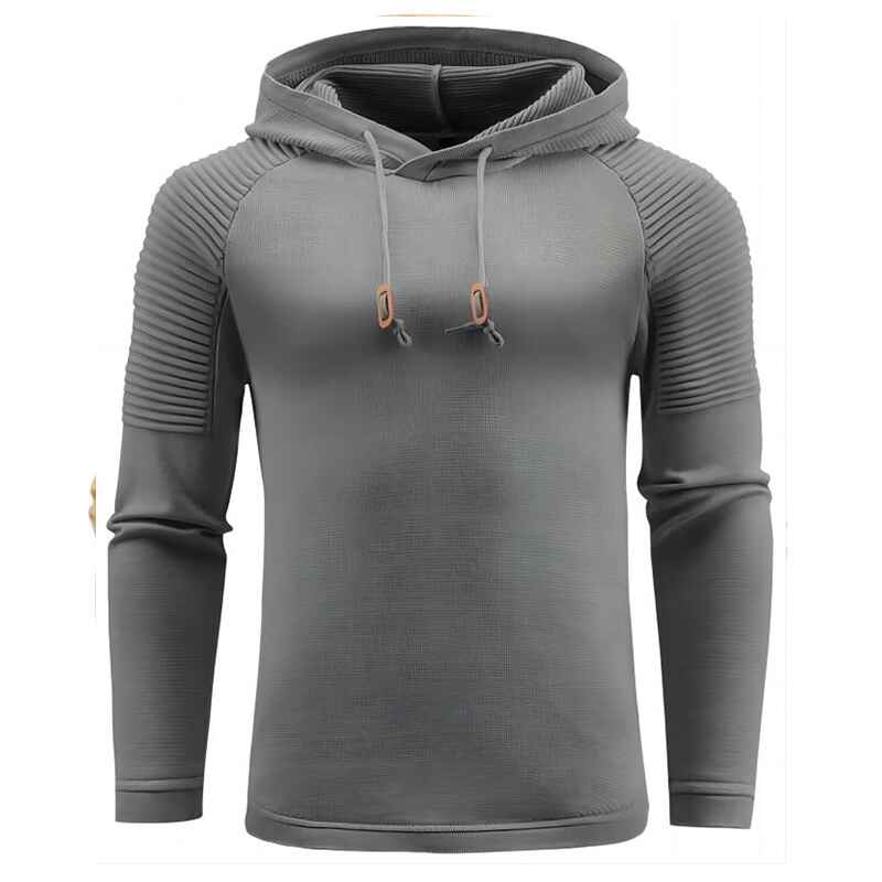    Grey-Mens-Autumn-And-Winter-Stylish-Fitness-Sports-Long-Sleeve-Hoodie-G094-Front