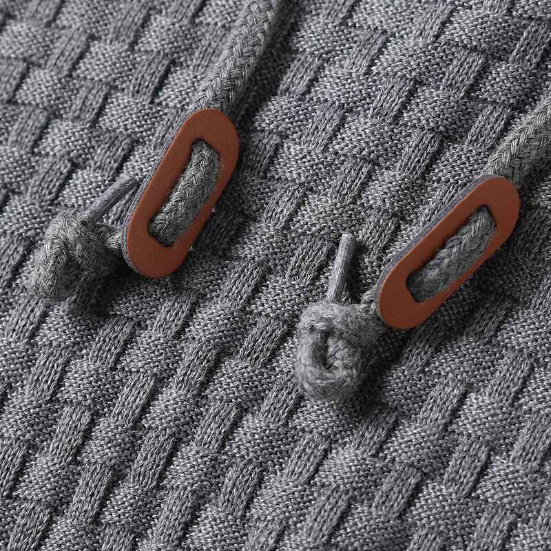 Grey-Mens-Casual-Slightly-Stretch-Cotton-Blend-Drawstring-Pullover-Kangaroo-Pocket-Hooded-Knitted-Sweater-G095-Detail-1