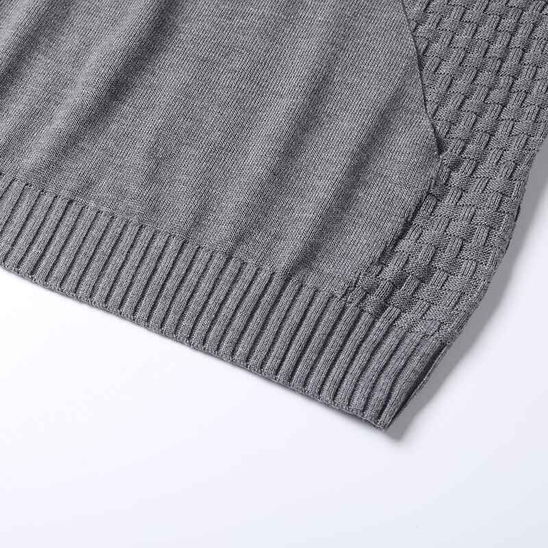 Grey-Mens-Casual-Slightly-Stretch-Cotton-Blend-Drawstring-Pullover-Kangaroo-Pocket-Hooded-Knitted-Sweater-G095-Detail-3