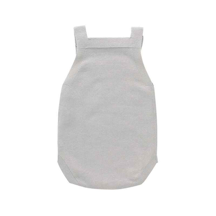 Grey-Romper-Sleeveless-Strap-Knit-Stars-Print-Bodysuit-Jumpsuit-Infant-Independence-Day-Outfit-A030-Back