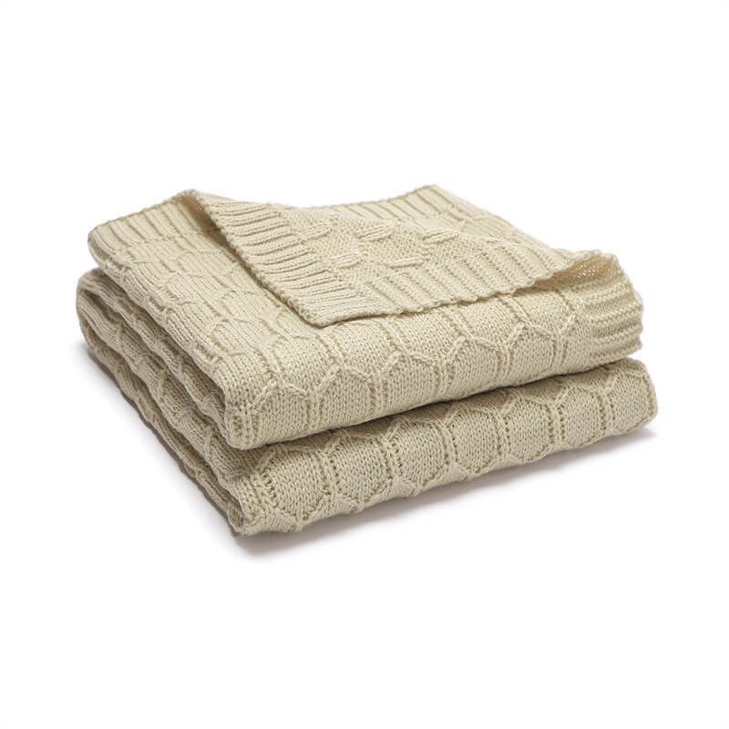 Khaki-Baby-Blanket-Knit-Cellular-Toddler-Blankets-for-Boys-and-Girls-A043