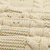 Khaki-Cable-Knit-Blanket-Baby-Nursery-Stroller-Blanket-Organic-Cotton-A039-Detail-2