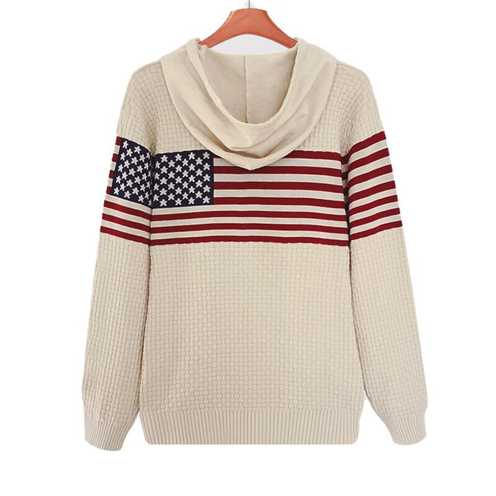 Khaki-Mens-Hooded-Sweatshirt-Casual-Long-Sleeve-Drawstring-Waffle-Knit-Pullover-Hoodies-G710-Product-Back