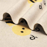 Light-Camel-Knit-Blanket-Baby-Nursery-Swaddle-Super-Soft-Breathable-Cotton-cute-bee-pattern-A085-Detail-1