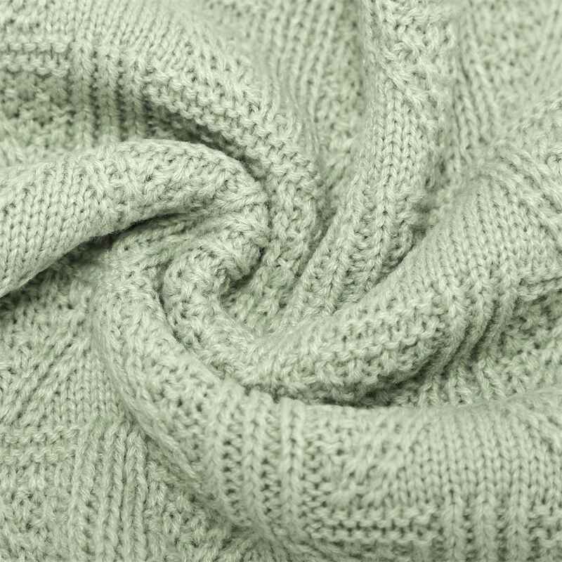 Light-Green-Baby-Blanket-Knit-Toddler-Blankets-for-Boys-and-Girls-with-Cherry-Pattern-A088-Detail-3