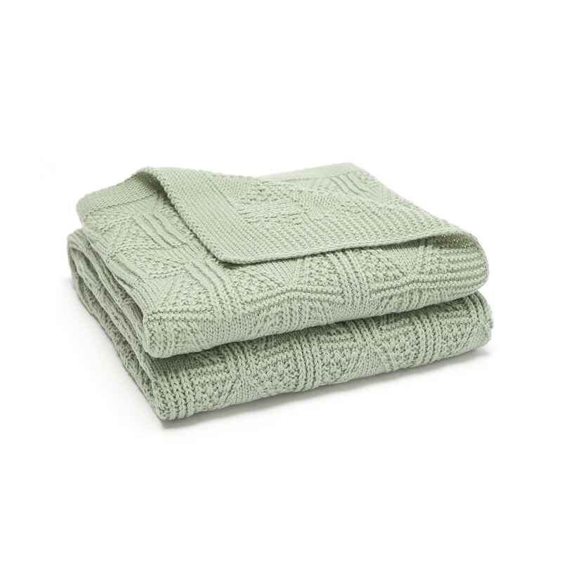 Light-Green-Baby-Blanket-Knit-Toddler-Blankets-for-Boys-and-Girls-with-Cherry-Pattern-A088