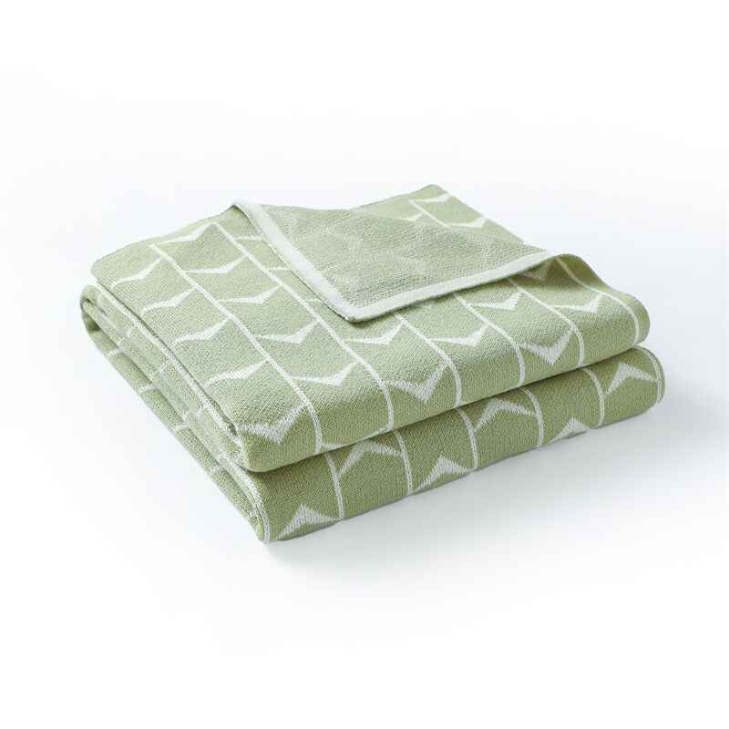     Light-Green-Baby-Receiving-Blanket-for-Girls-and-Boys-Organic-Cotton-Knit-Soft-Warm-Swaddling-Blanket-A075